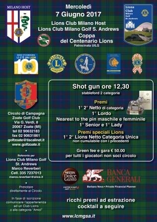 COPPA DEL CENTENARIO LIONS - L.C. Milano Host e Milano Golf St.Andrews