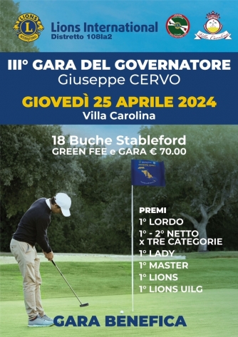 3^ GARA DEL GOVERNATORE DISTRETTO 108Ia2