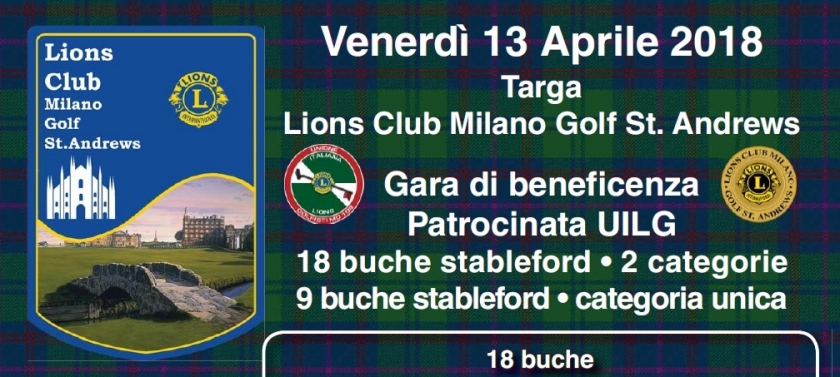 TARGA L.C. MILANO GOLF ST. ANDREWS