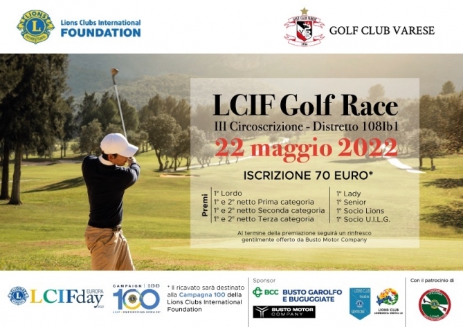 LCIF GOLF RACE - 22 MAGGIO 2022 - G.C. VARESE